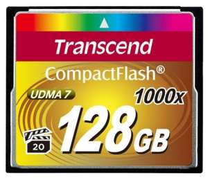   1.  Transcend TS128GCF100, CF 128 1000